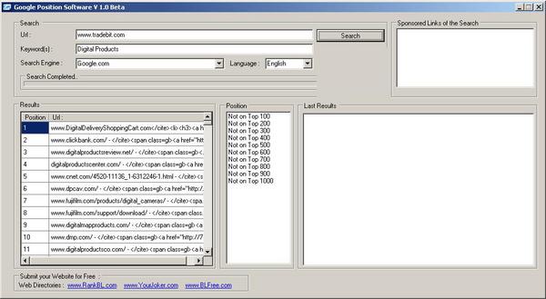 Product picture Google Rank Position